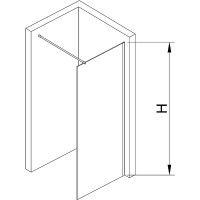 Душевая перегородка RGW Walk In WA-002B 70 35100207-14 профиль Черный стекло прозрачное