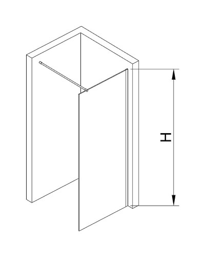 Душевая перегородка RGW Walk In WA-002B 90 35100209-24 профиль Черный стекло матовое-сатинат