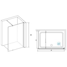 Душевая перегородка RGW Walk In WA-02 120 41100212-51 профиль Хром стекло шиншилла