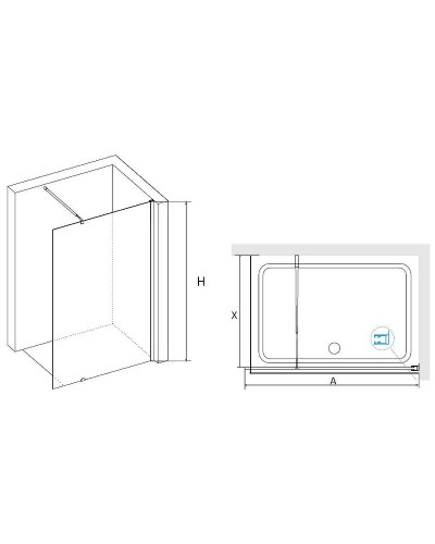 Душевая перегородка RGW Walk In WA-02 120 41100212-51 профиль Хром стекло шиншилла