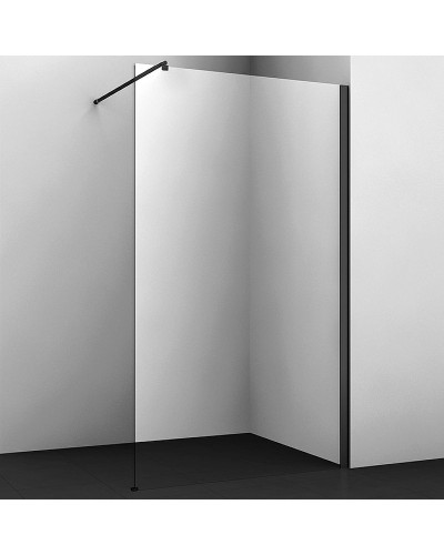 Душевая перегородка WasserKRAFT Abens 90 20W39 профиль Черный стекло прозрачное