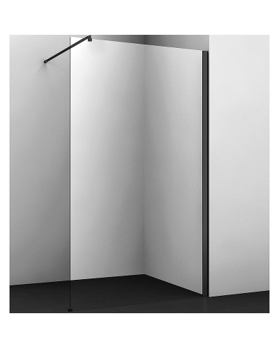 Душевая перегородка WasserKRAFT Abens 120 20W40 профиль Черный стекло прозрачное