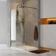 Душевая перегородка WasserKRAFT Abens 120 20W40 профиль Черный стекло прозрачное