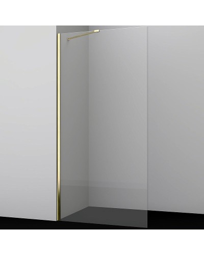 Душевая перегородка WasserKRAFT Aisch 90 55W39 профиль Матовое золото стекло прозрачное