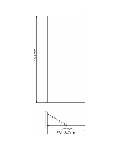 Душевая перегородка WasserKRAFT Aisch 90 55W39 профиль Матовое золото стекло прозрачное