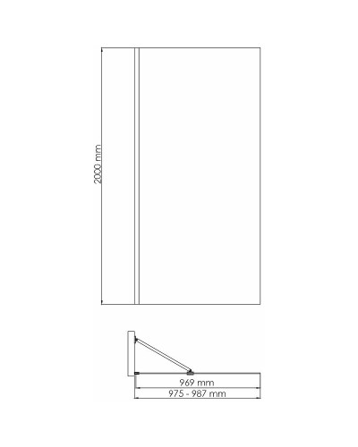 Душевая перегородка WasserKRAFT Aisch 100 55W44 профиль Матовое золото стекло прозрачное
