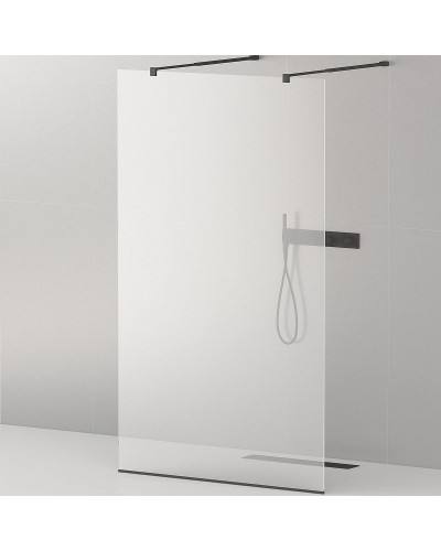 Душевая перегородка Cezares Liberta 80 LIBERTA-L-2-80-C-NERO профиль Черный матовый стекло прозрачное