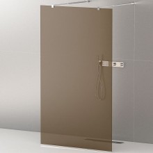 Душевая перегородка Cezares Liberta 80 LIBERTA-L-2-80-BR-Cr профиль Хром стекло бронзовое