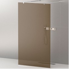 Душевая перегородка Cezares Liberta 80 LIBERTA-L-2-80-BR-Cr профиль Хром стекло бронзовое