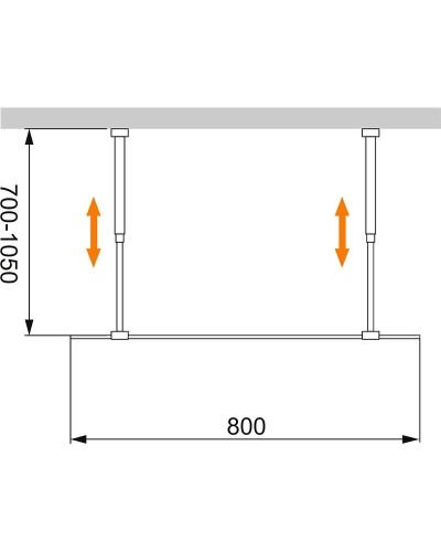 Душевая перегородка Cezares Liberta 80 LIBERTA-L-2-80-BR-Cr профиль Хром стекло бронзовое