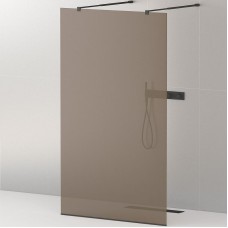 Душевая перегородка Cezares Liberta 80 LIBERTA-L-2-80-BR-NERO профиль Черный матовый стекло бронзовое