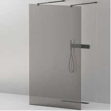 Душевая перегородка Cezares Liberta 80 LIBERTA-L-2-80-GR-NERO профиль Черный матовый стекло серое