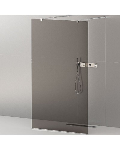 Душевая перегородка Cezares Liberta 90 LIBERTA-L-2-90-GR-Cr профиль Хром стекло серое