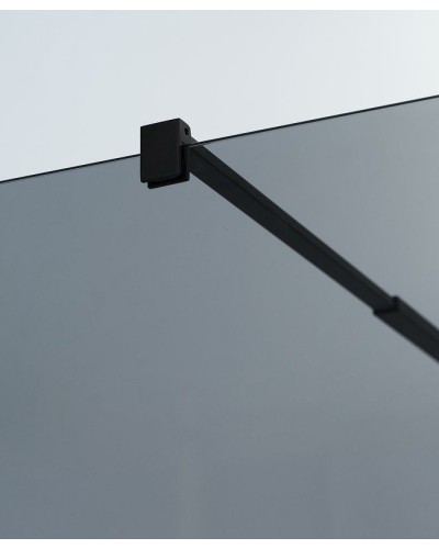 Душевая перегородка Cezares Liberta 100 LIBERTA-L-1-100-GR-NERO профиль Черный матовый стекло серое