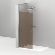 Душевая перегородка Cezares Liberta 120 LIBERTA-L-1-120-BR-Cr профиль Хром стекло бронзовое