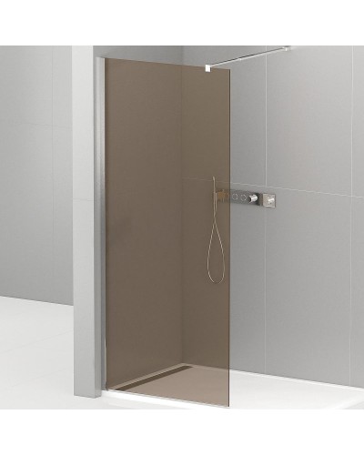 Душевая перегородка Cezares Liberta 80 LIBERTA-L-1-80-BR-Cr профиль Хром стекло бронзовое