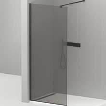 Душевая перегородка Cezares Liberta 80 LIBERTA-L-1-80-GR-NERO профиль Черный матовый стекло серое