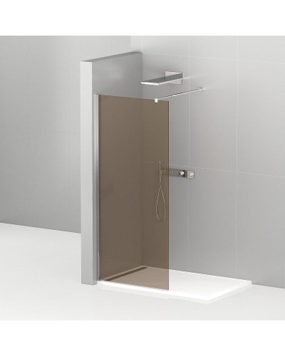 Душевая перегородка Cezares Liberta 90 LIBERTA-L-1-90-BR-Cr профиль Хром стекло бронзовое