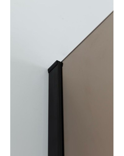 Душевая перегородка Cezares Liberta 90 LIBERTA-L-1-90-BR-NERO профиль Черный матовый стекло бронзовое