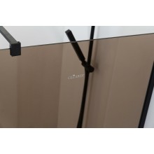 Душевая перегородка Cezares Liberta 90 LIBERTA-L-1-90-BR-NERO профиль Черный матовый стекло бронзовое