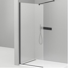 Душевая перегородка Cezares Liberta 100 LIBERTA-L-1-100-C-NERO профиль Черный матовый стекло прозрачное