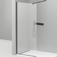 Душевая перегородка Cezares Liberta 120 LIBERTA-L-1-120-C-NERO профиль Черный матовый стекло прозрачное