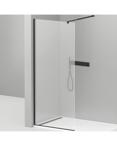 Душевая перегородка Cezares Liberta 90 LIBERTA-L-1-90-C-NERO профиль Черный матовый стекло прозрачное