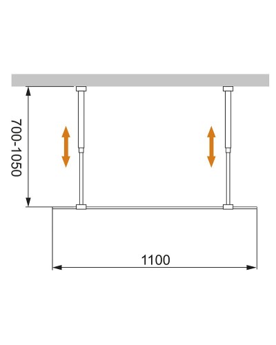 Душевая перегородка Cezares Liberta 110 LIBERTA-L-2-110-BR-NERO профиль Черный матовый стекло бронзовое