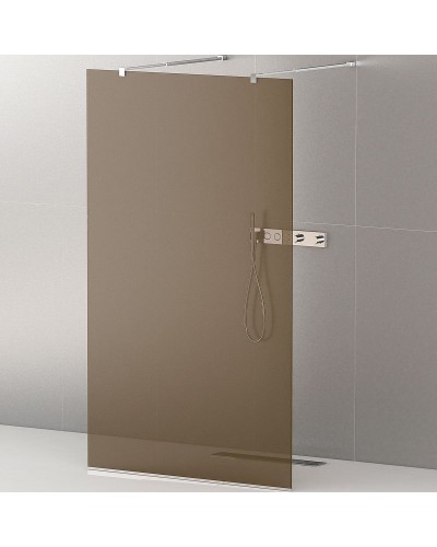 Душевая перегородка Cezares Liberta 120 LIBERTA-L-2-120-BR-Cr профиль Хром стекло бронзовое