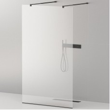 Душевая перегородка Cezares Liberta 130 LIBERTA-L-2-130-C-NERO профиль Черный матовый стекло прозрачное