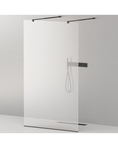 Душевая перегородка Cezares Liberta 110 LIBERTA-L-2-110-C-NERO профиль Черный матовый стекло прозрачное