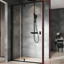 Душевая стенка Ravak Nexty NPS-100 90OA0300Z1 профиль Черный стекло Transparent