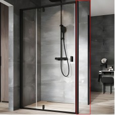 Душевая стенка Ravak Nexty NPS-80 90O40300Z1 профиль Черный стекло Transparent