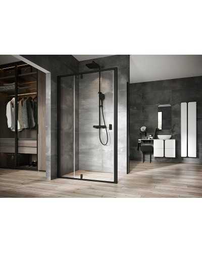 Душевая стенка Ravak Nexty NPS-80 90O40300Z1 профиль Черный стекло Transparent