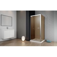 Душевая стенка Radaway Twist S 80 382011-08 профиль Хром стекло коричневое