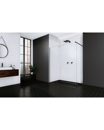 Душевая перегородка Radaway Modo New II 80 389084-54-01 профиль Черный стекло прозрачное