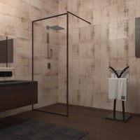 Неподвижная перегородка 80 см Veconi Korato KR71-80-01-19C1 прозрачное