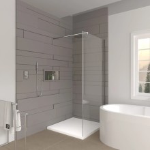 Неподвижная перегородка 90 см Veconi Korato KR74-90-01-19C2 прозрачное