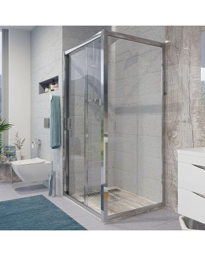 Душевая стенка Niagara Nova 100 NG-A100 профиль Хром стекло прозрачное