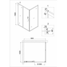Душевая стенка Niagara Nova 100 NG-A100 профиль Хром стекло прозрачное