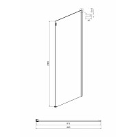 Душевая стенка Ambassador Benefit 90 90HX профиль Хром стекло прозрачное