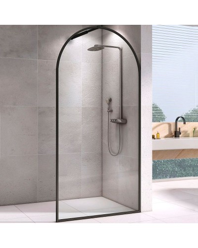 Душевая перегородка Abber Immer Offen 120 AG64120B профиль Черный стекло прозрачное