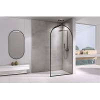 Душевая перегородка Abber Immer Offen 120 AG64120B8 профиль Черный стекло прозрачное