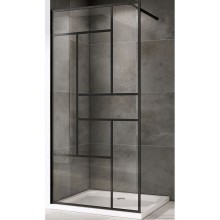 Душевая перегородка Abber Immer Offen 120 AG63120B8 профиль Черный стекло прозрачное