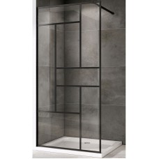 Душевая перегородка Abber Immer Offen 120 AG63120B8 профиль Черный стекло прозрачное