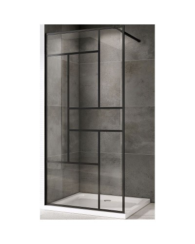 Душевая перегородка Abber Immer Offen 120 AG63120B8 профиль Черный стекло прозрачное