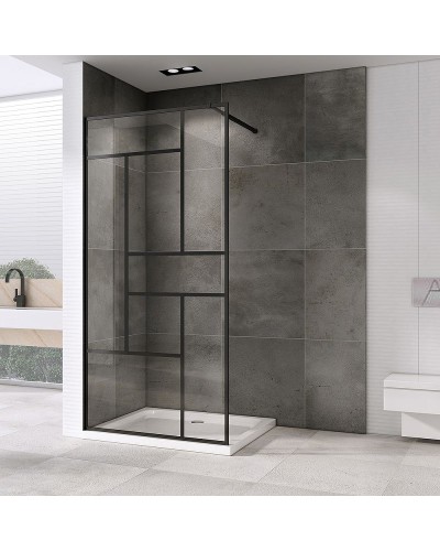 Душевая перегородка Abber Immer Offen 120 AG63120B8 профиль Черный стекло прозрачное