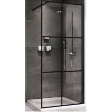 Душевая перегородка Abber Immer Offen 120 AG62120B8 профиль Черный стекло прозрачное
