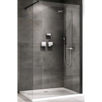 Душевая перегородка Abber Immer Offen 100 AG61100B8 профиль Черный стекло прозрачное