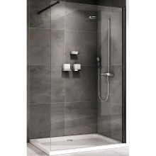 Душевая перегородка Abber Immer Offen 100 AG61100B8 профиль Черный стекло прозрачное